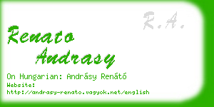 renato andrasy business card